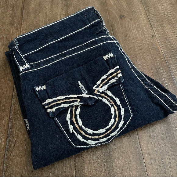 Big Star Jeans Maddie Skinny Slim Straight Leg Dark Wash Contrast Seam Women 25R - Picture 15 of 16